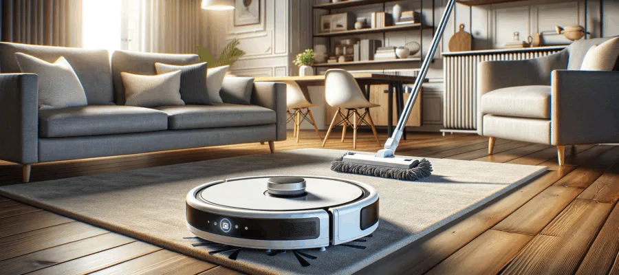 Erweiterte Reinigungsszenarien mit Saugrobotern: Kombination mit Wischfunktion